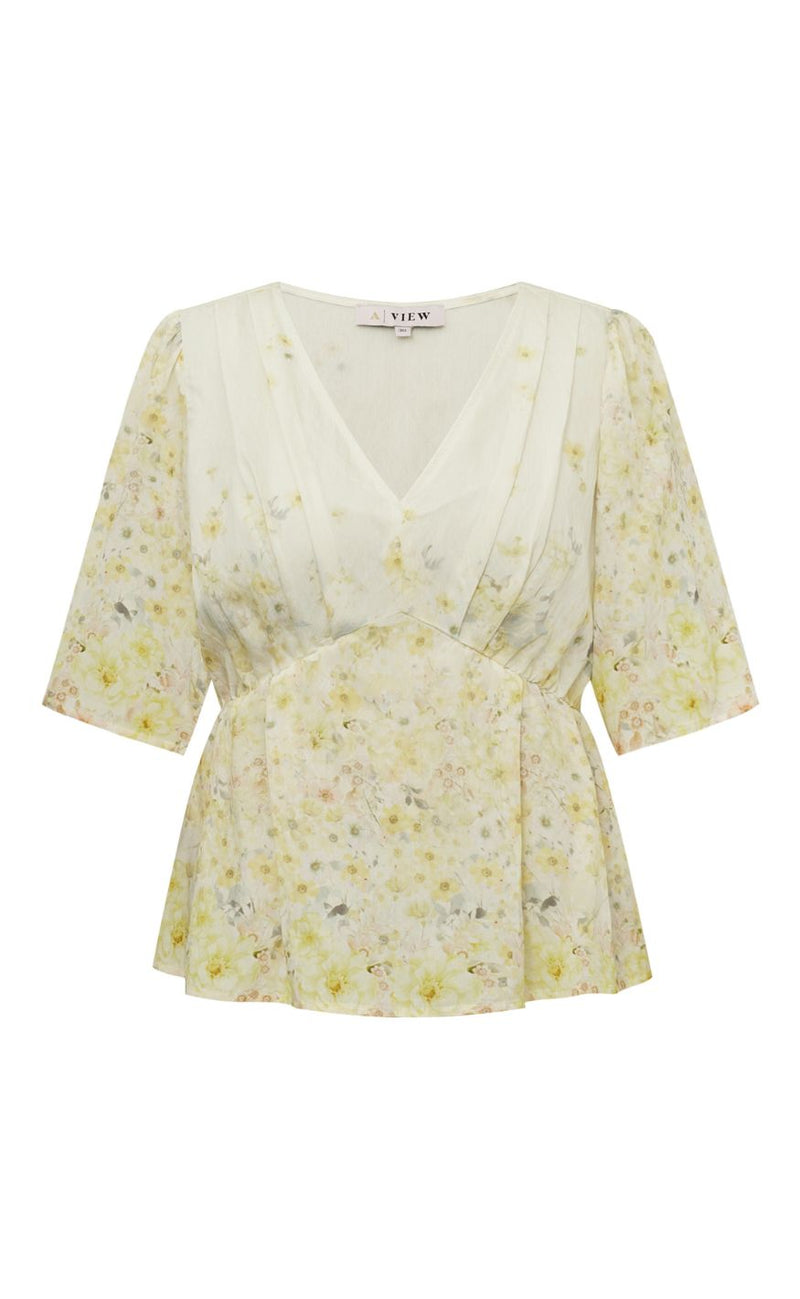 A-View Bluse - Aurora - Pale Yellow