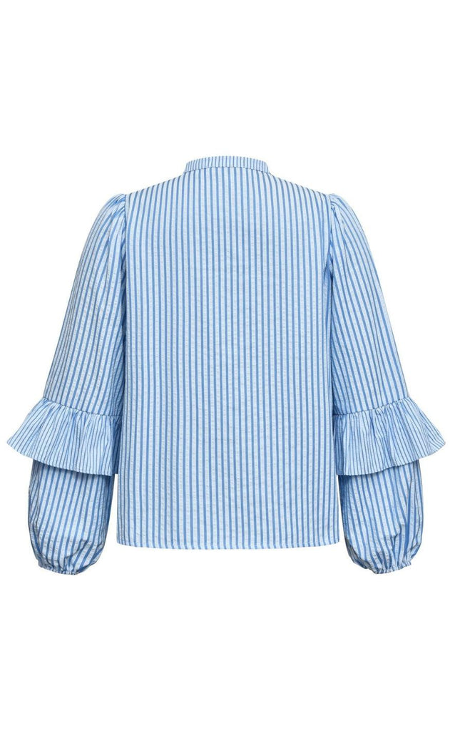 A-View Bluse - Karin - Blue/White Stripe