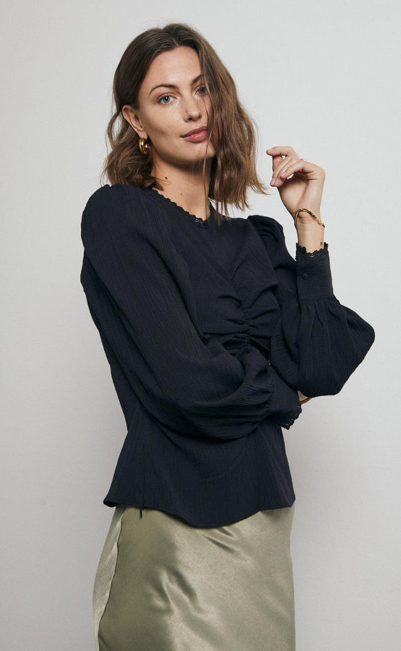 A-View Bluse - Selene - Black