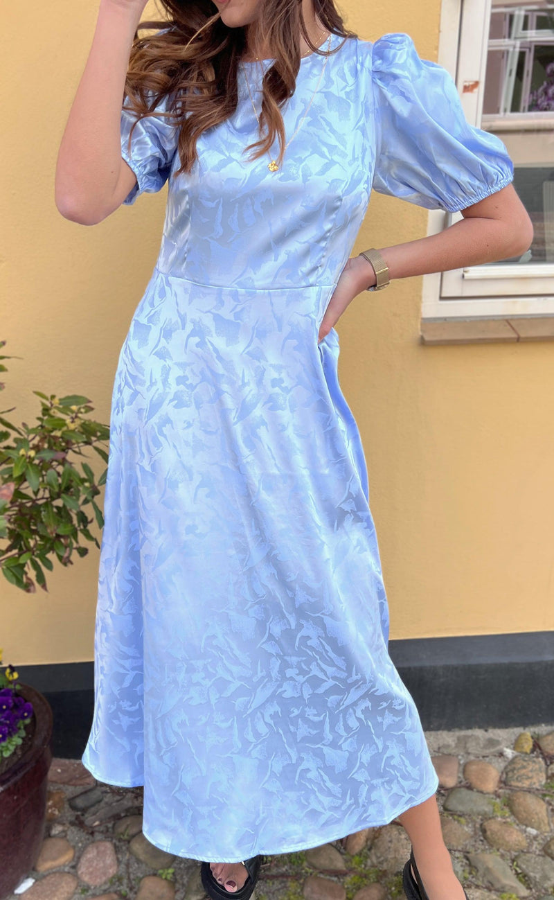 A-View Kjole - Gina Short Sleeve - Light Blue