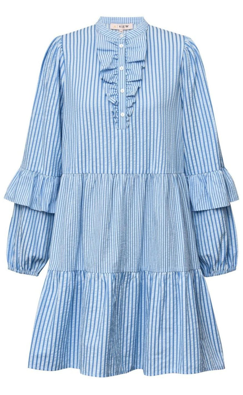 A-View Kjole - Karin - Blue/White Stripe