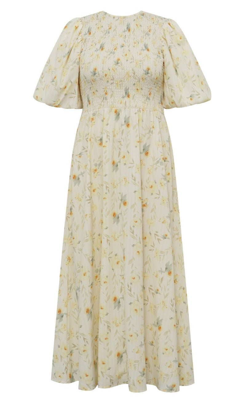 A-View Kjole - Tabita - Sand/Yellow