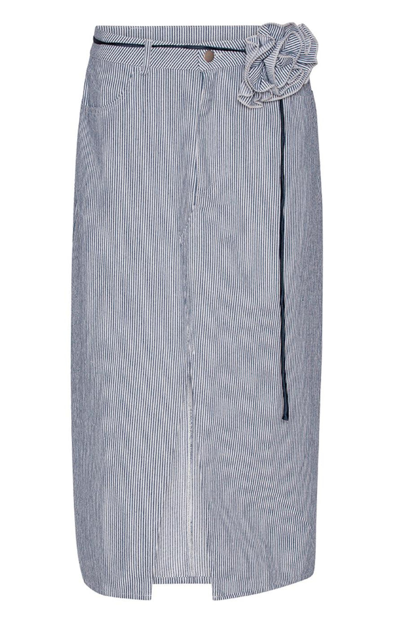 A-View Nederdel - Kana - Blue/White Stripe