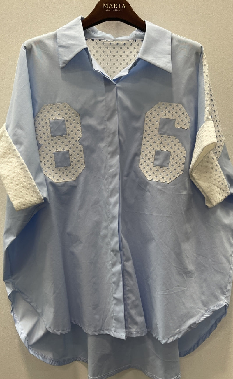 **AKTIVER IKKE** Marta Du Chateau Skjorte - Roberta - Light Blue