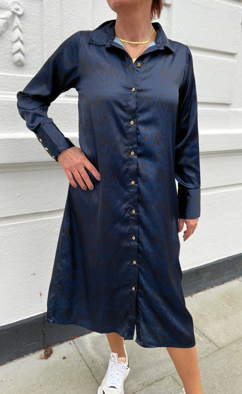 *AKTIVER IKKE* - Say INA Copenhagen Kjole - Maria - Midnight Leopard