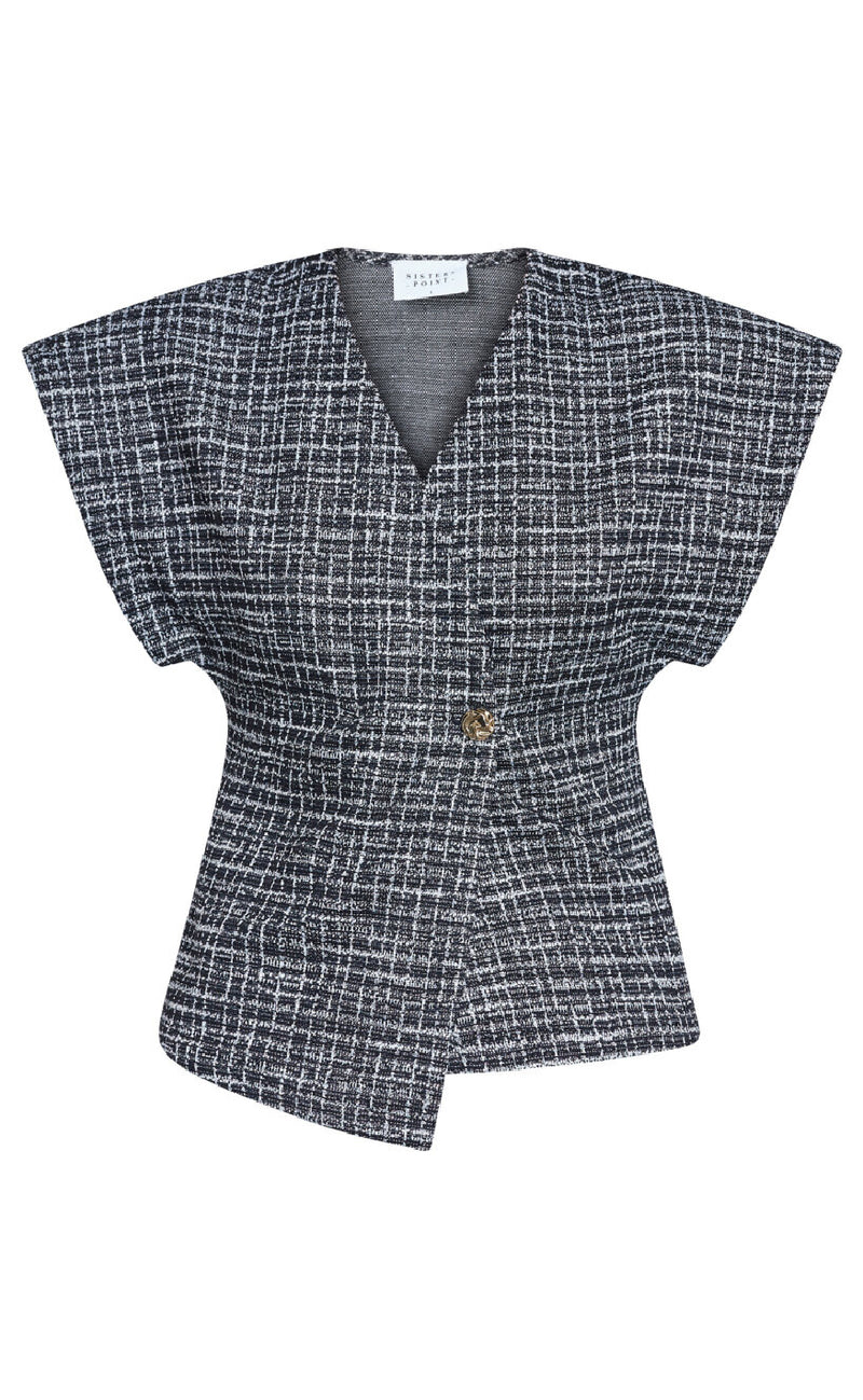 **AKTIVER IKKE** Sisters Point Vest - Gevela - Black Check** AKTIVER IKKE**