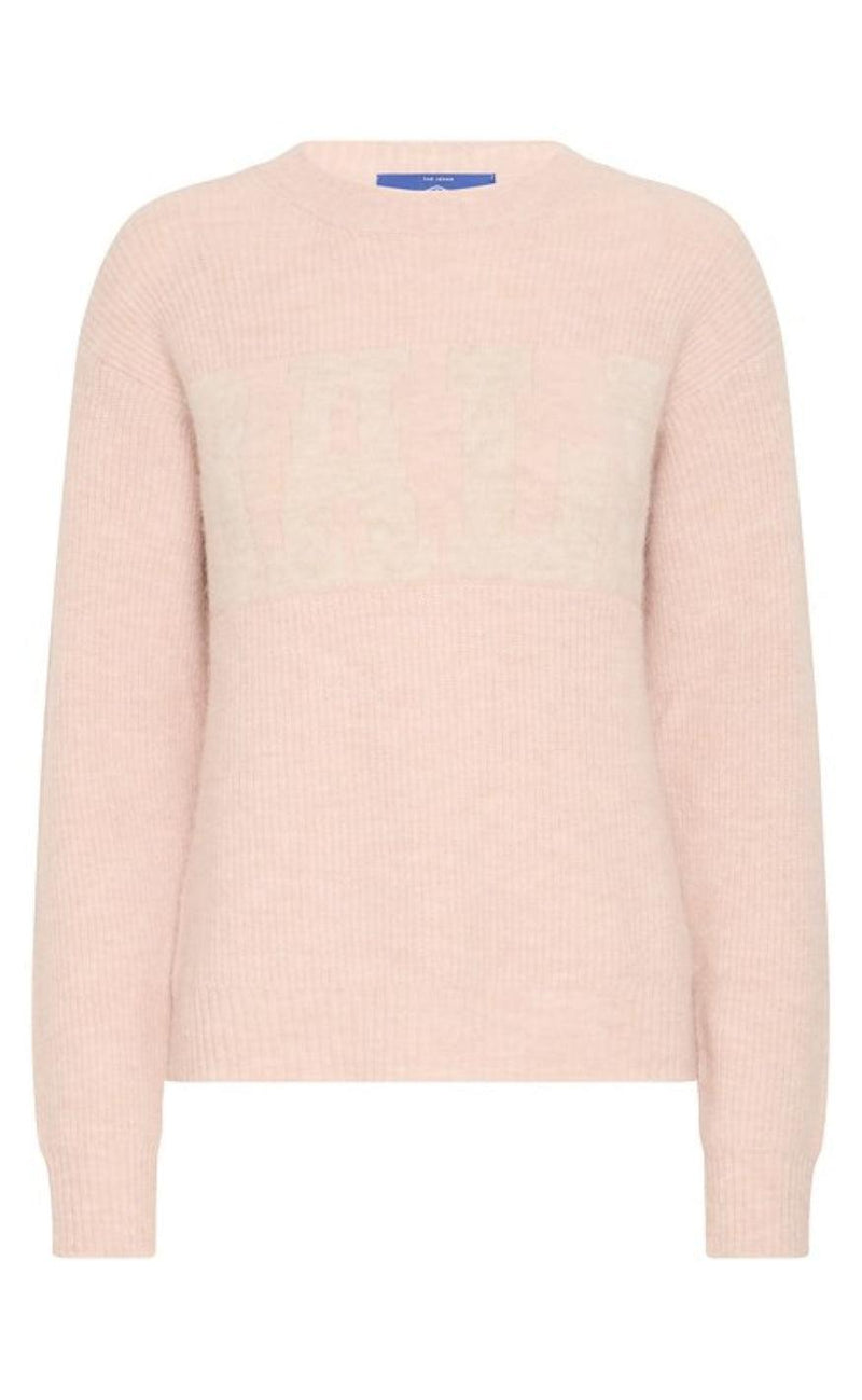 BALL Original Striktrøje - Stacy - Mauve Chalk Melange