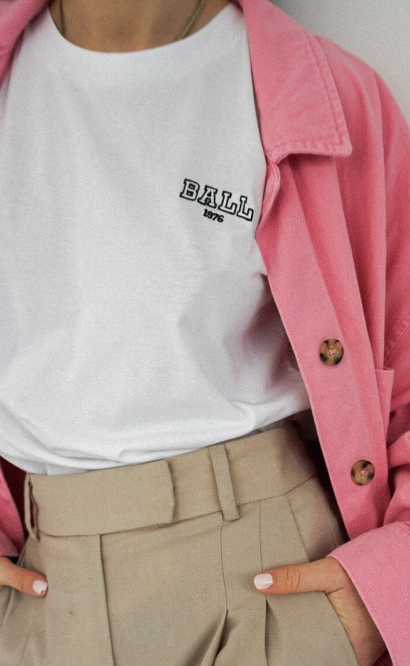 BALL Original T-Shirt - L. Mark - Bright White