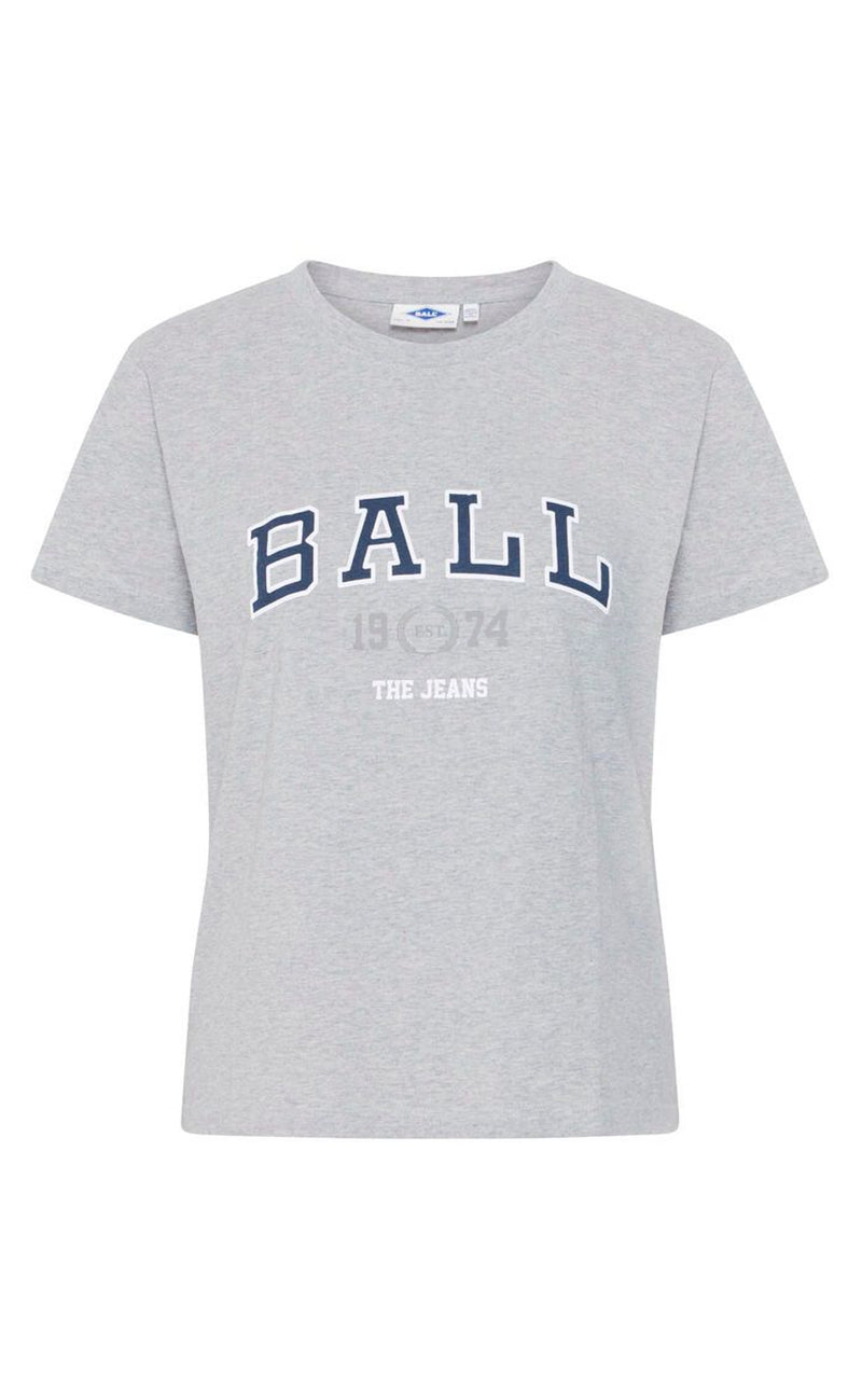 BALL Original T-Shirt - Satino - Medium Grey Melange