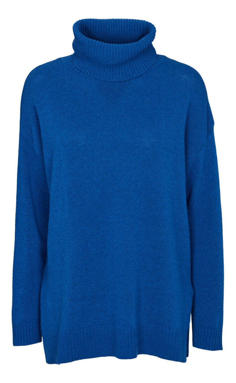 Basic Apparel Strik - Line T-Neck - Princess Blue