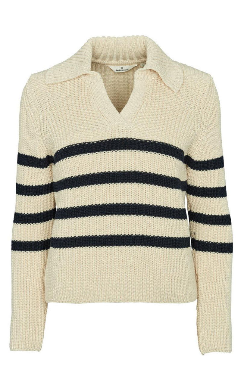 Basic Apparel Sweater - Sweety Polo - Birch/Black
