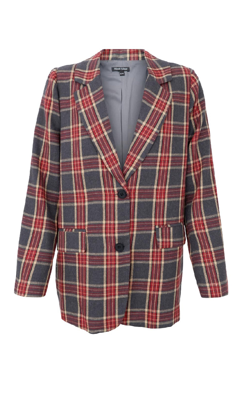Black Colour Blazer - Nellie - Wine