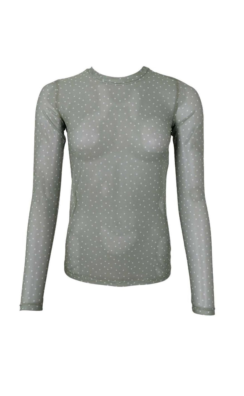 Black Colour Bluse - Anne Mesh - Green Dot