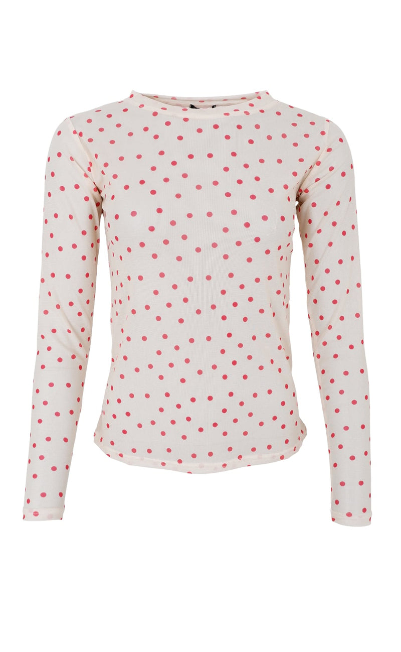 Black Colour Bluse - Annie Mesh - Red Dot