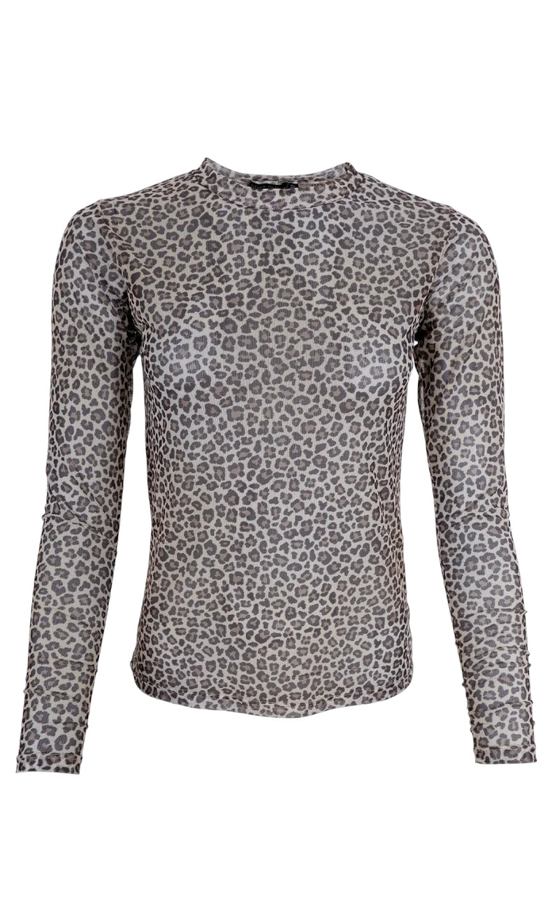 Black Colour Bluse - Florence - Leopard