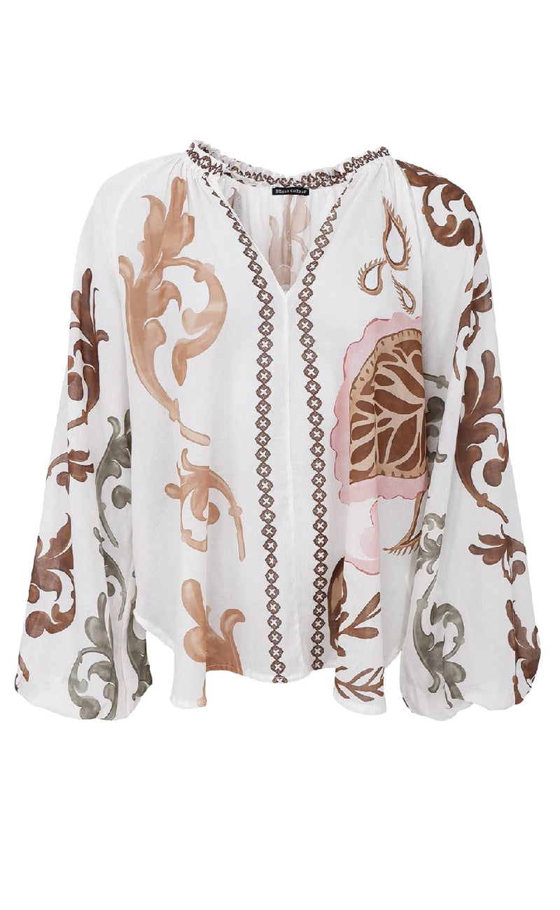 Black Colour Bluse - Holly - Off White
