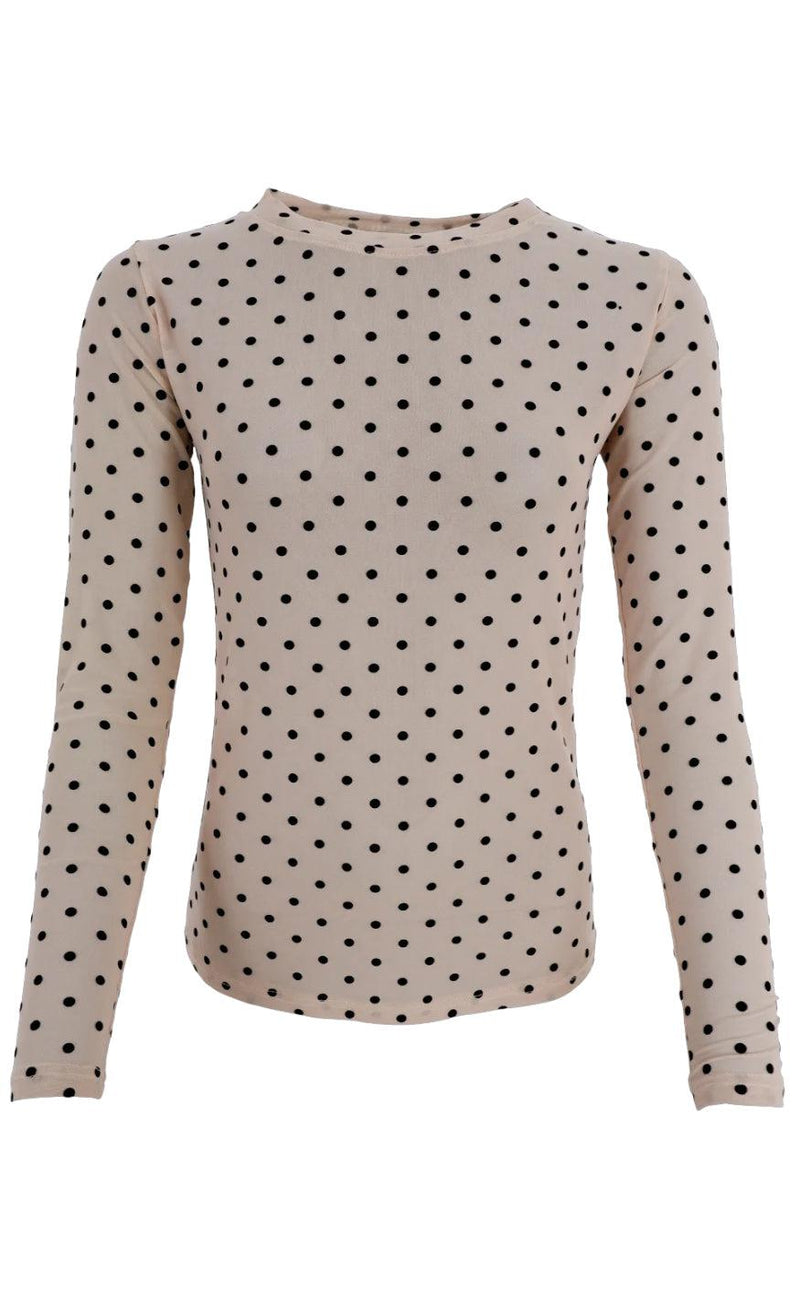 Black Colour Bluse - Jennie - Beige