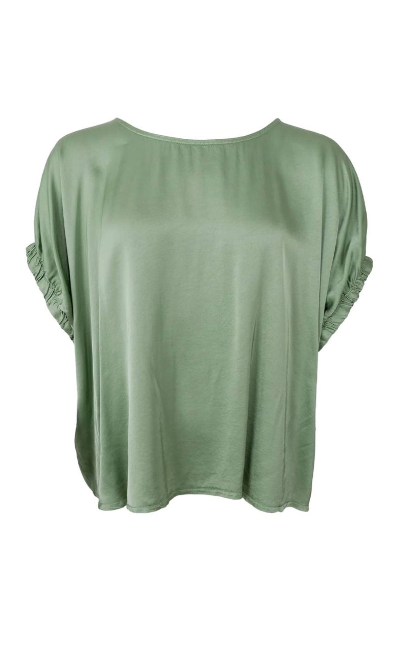 Black Colour Bluse - Mabel - Sage Green