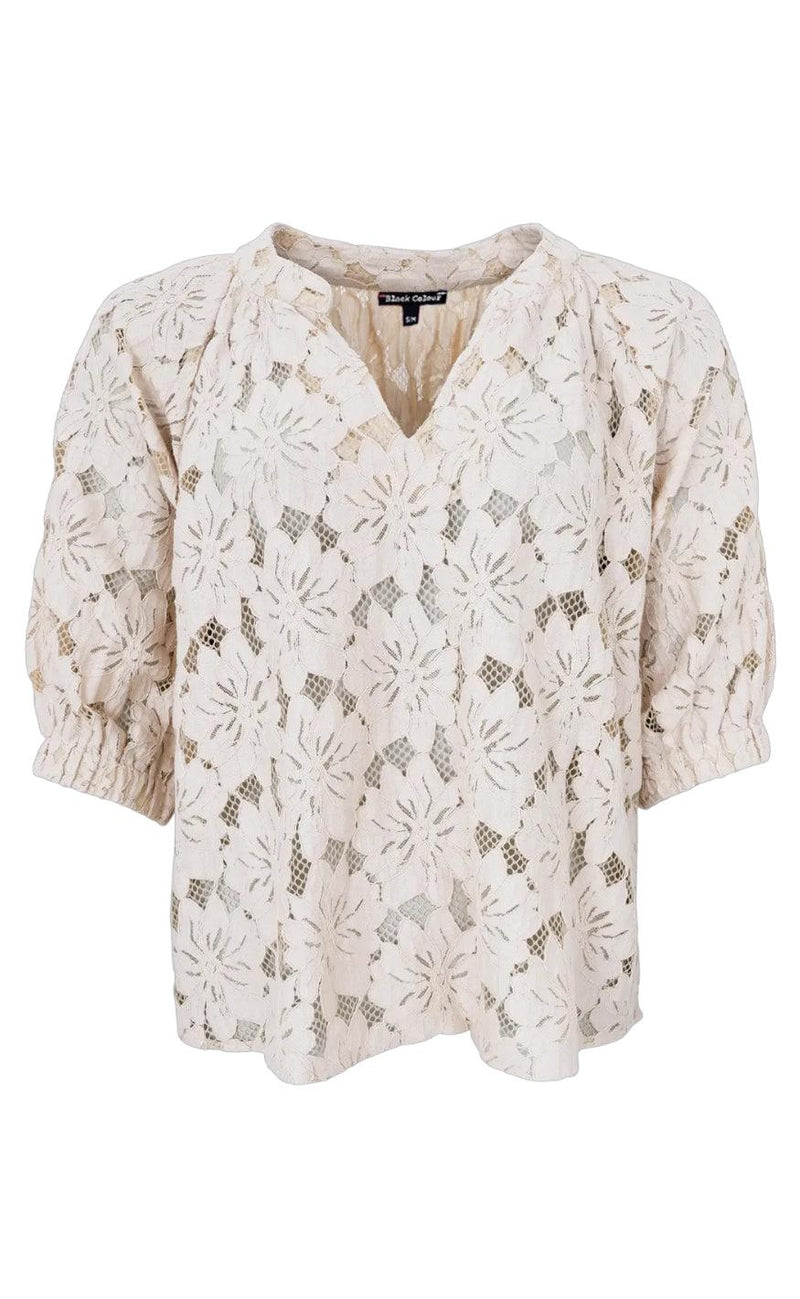 Black Colour Bluse - Nelly Flower - Champange