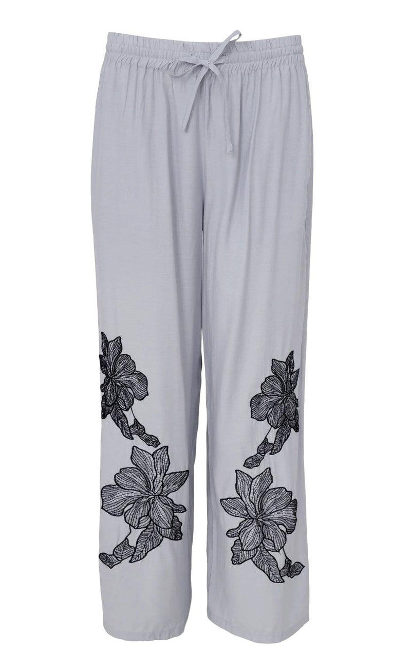 Black Colour Bukser - Alia - Lt. Grey
