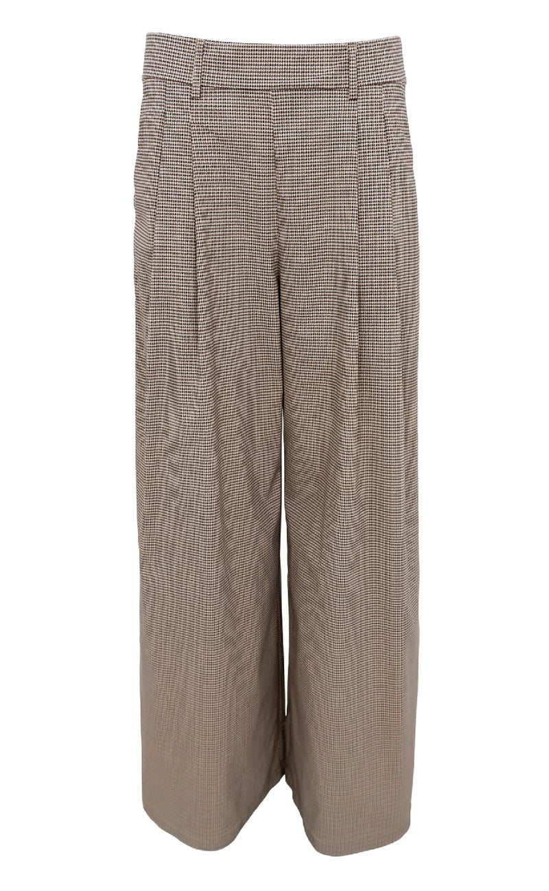 Black Colour Bukser - Davina Art Wide - Brown