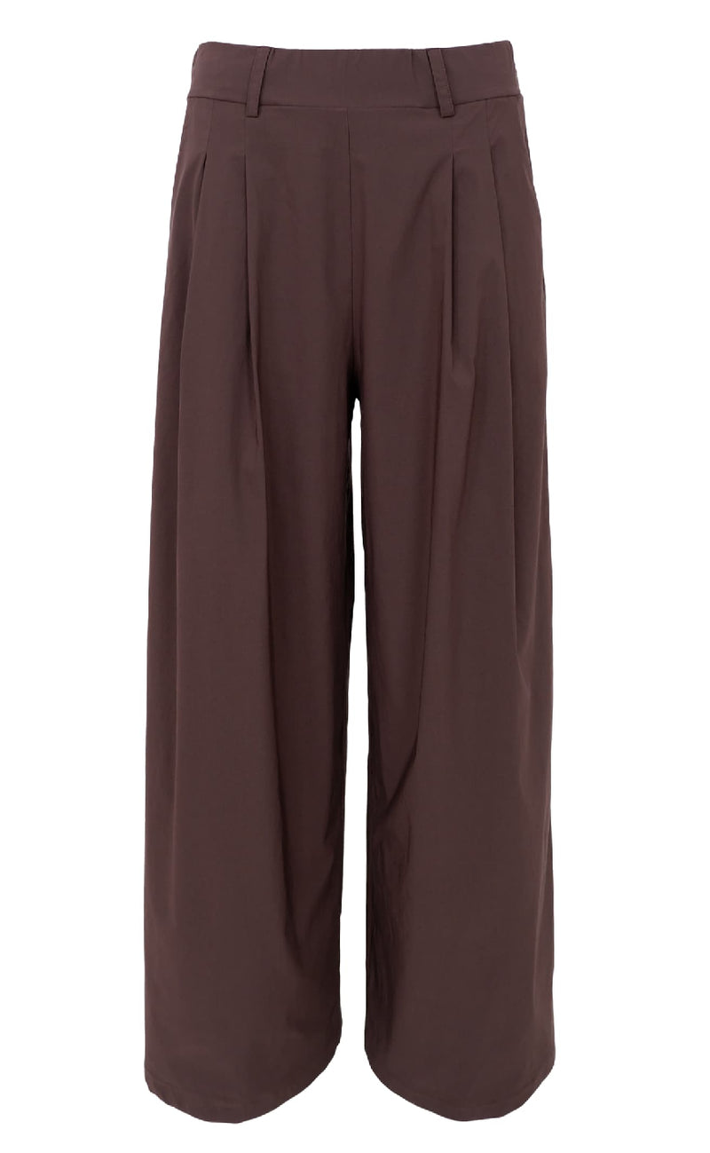 Black Colour Bukser - Davina Wide - Coffee