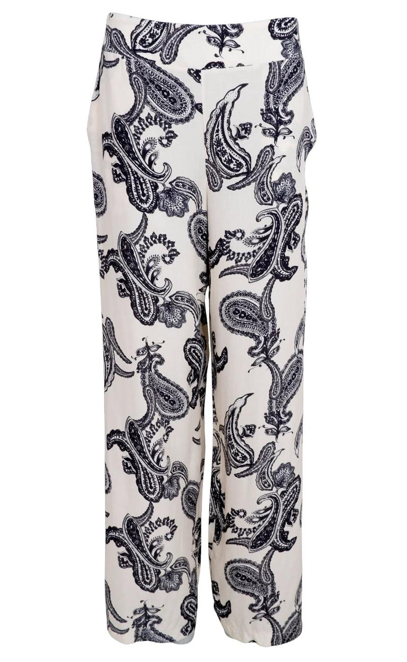 Black Colour Bukser - Kayla - Off White
