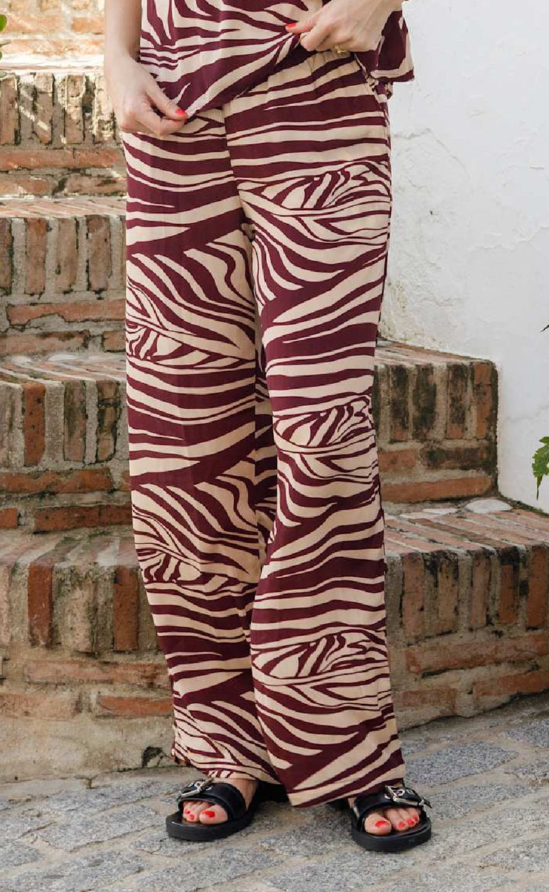 Black Colour Bukser - Luna - Berry Zebra