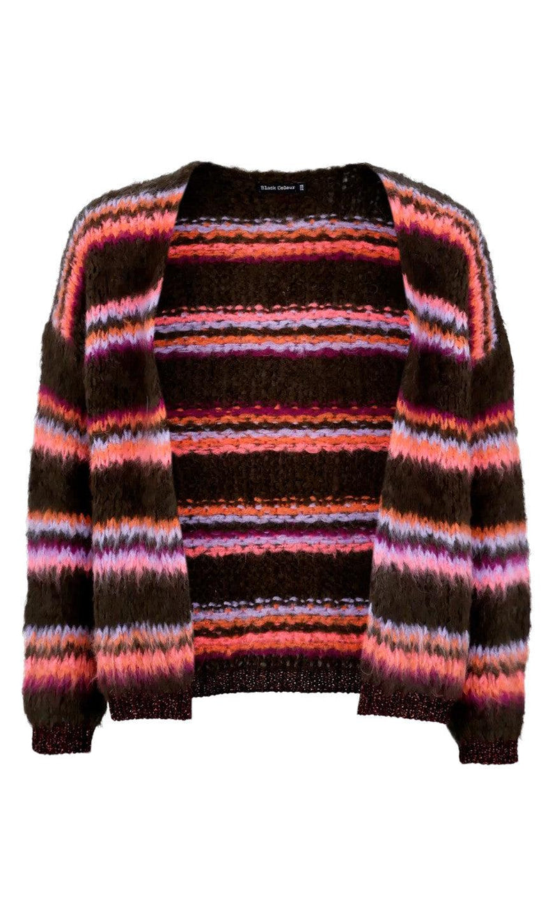Black Colour Cardigan - Cayenne - Brown