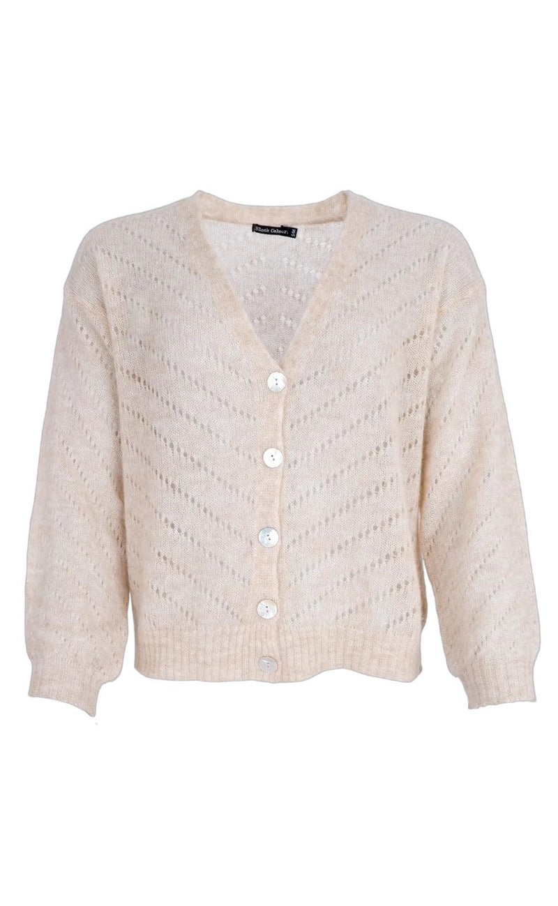 Black Colour Cardigan - Dell - Natural