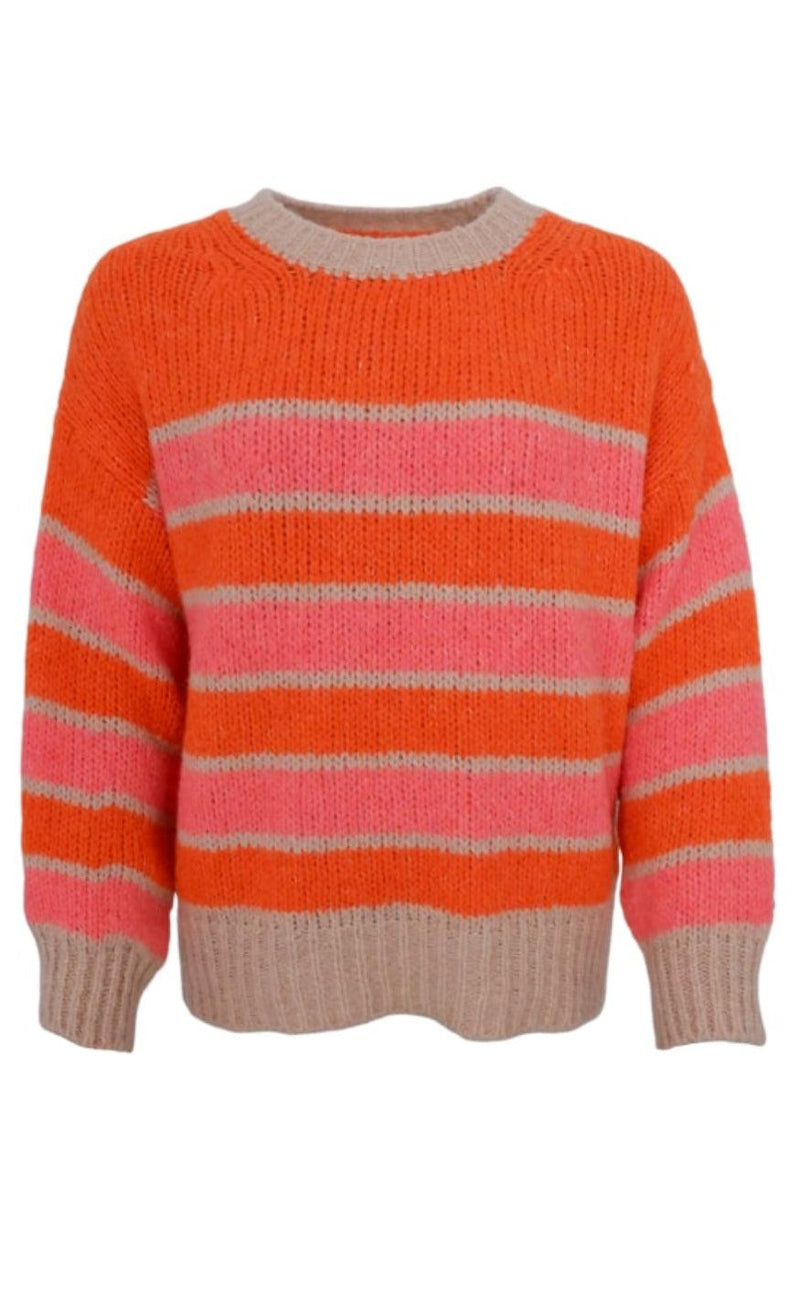 Black Colour Jumper - Emilie - Orange