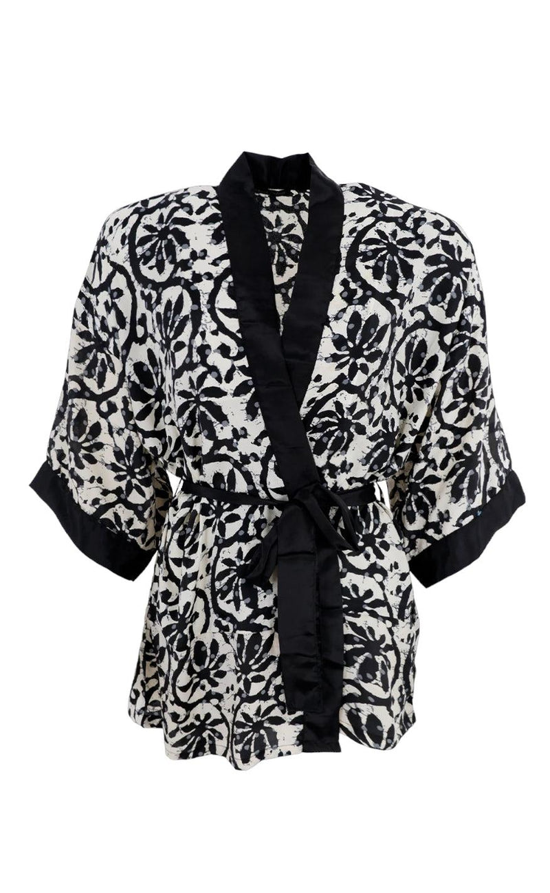 Black Colour Kimono - Luna - Black Lily