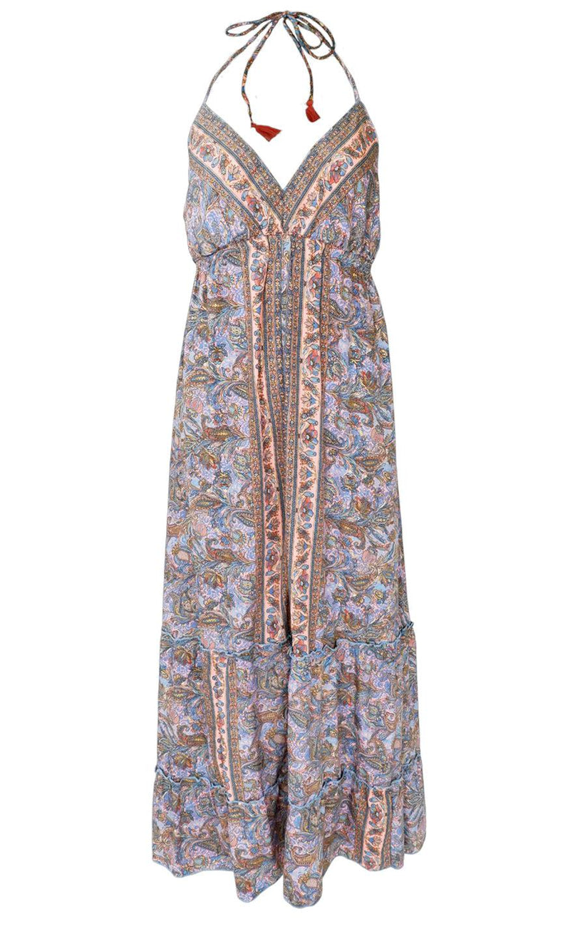 Black Colour Kjole - Luna Halterneck - Blush Tropic