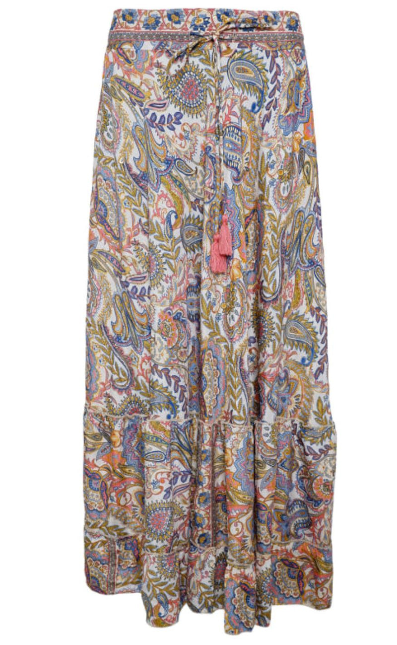 Black Colour Nederdel - Luna Maxi Frill - Summer Garden