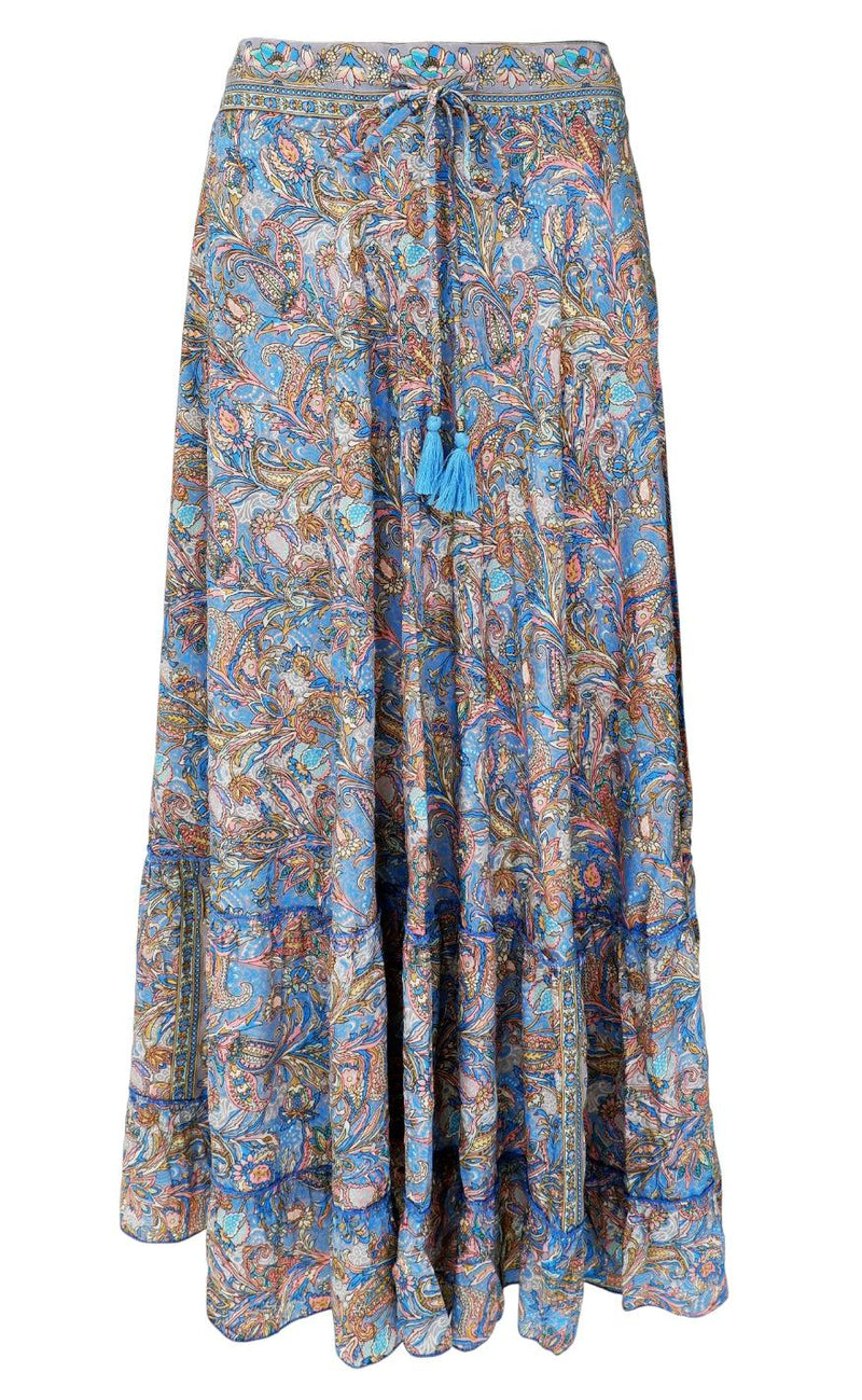 Black Colour Nederdel - Luna maxi Frill - Aqua Tropic