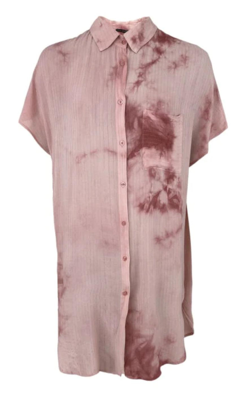 Black Colour Skjorte - Aysa Batik - Dust Rose