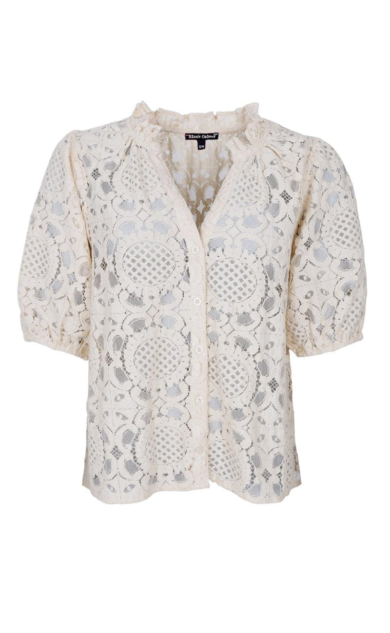Black Colour Skjorte - Sisi Lace - Creme