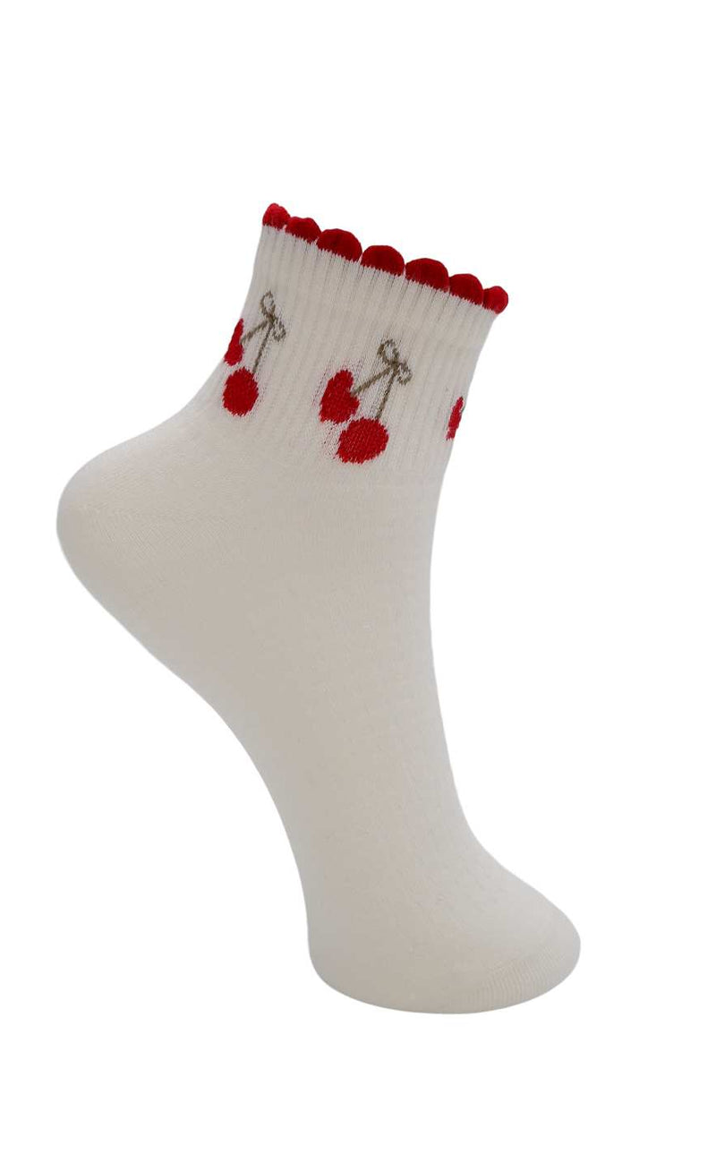 Black Colour Strømper - Drue Cherry - Off White