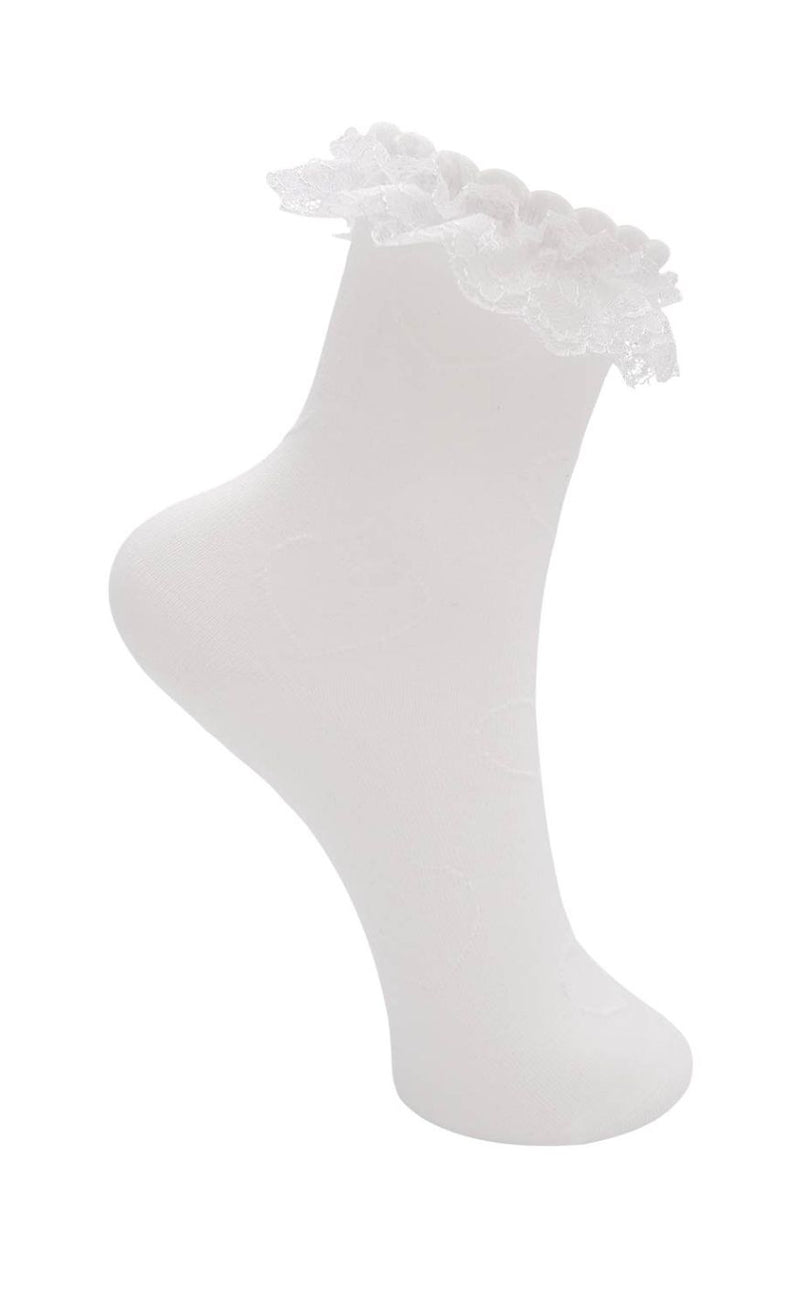 Black Colour Strømper - Lia - White
