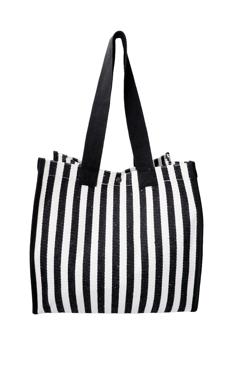 Black Colour Taske - Piper - Black Stripe