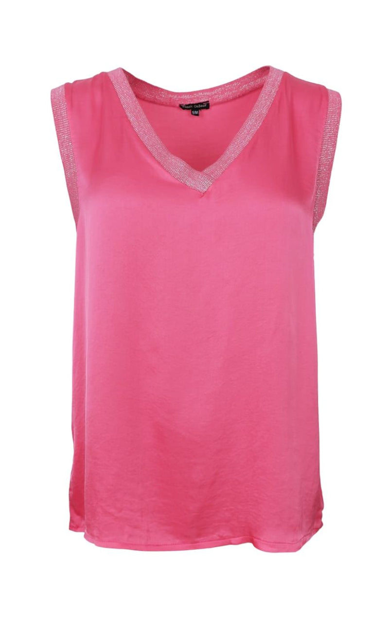Black Colour Top - Mabel - Warm Pink