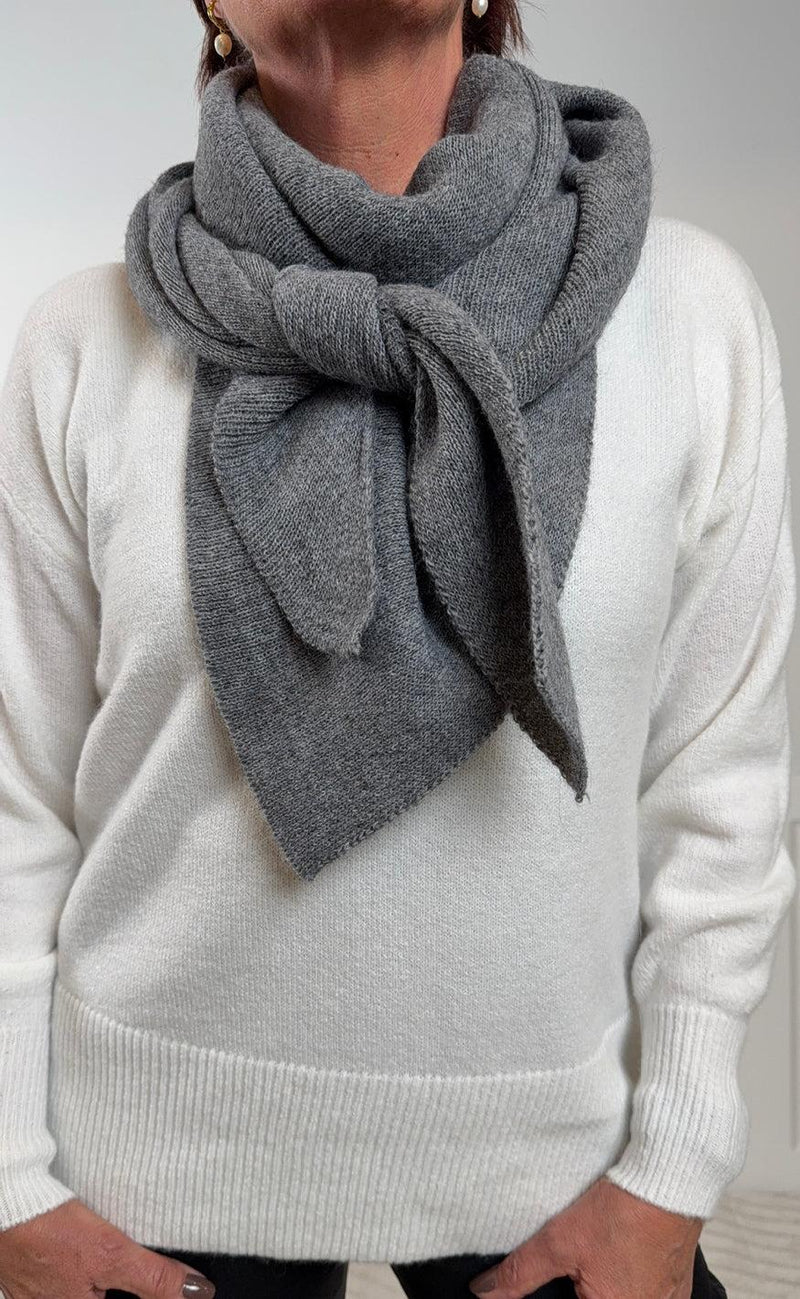 Black Colour Tørklæde - Bex Solid - Grey