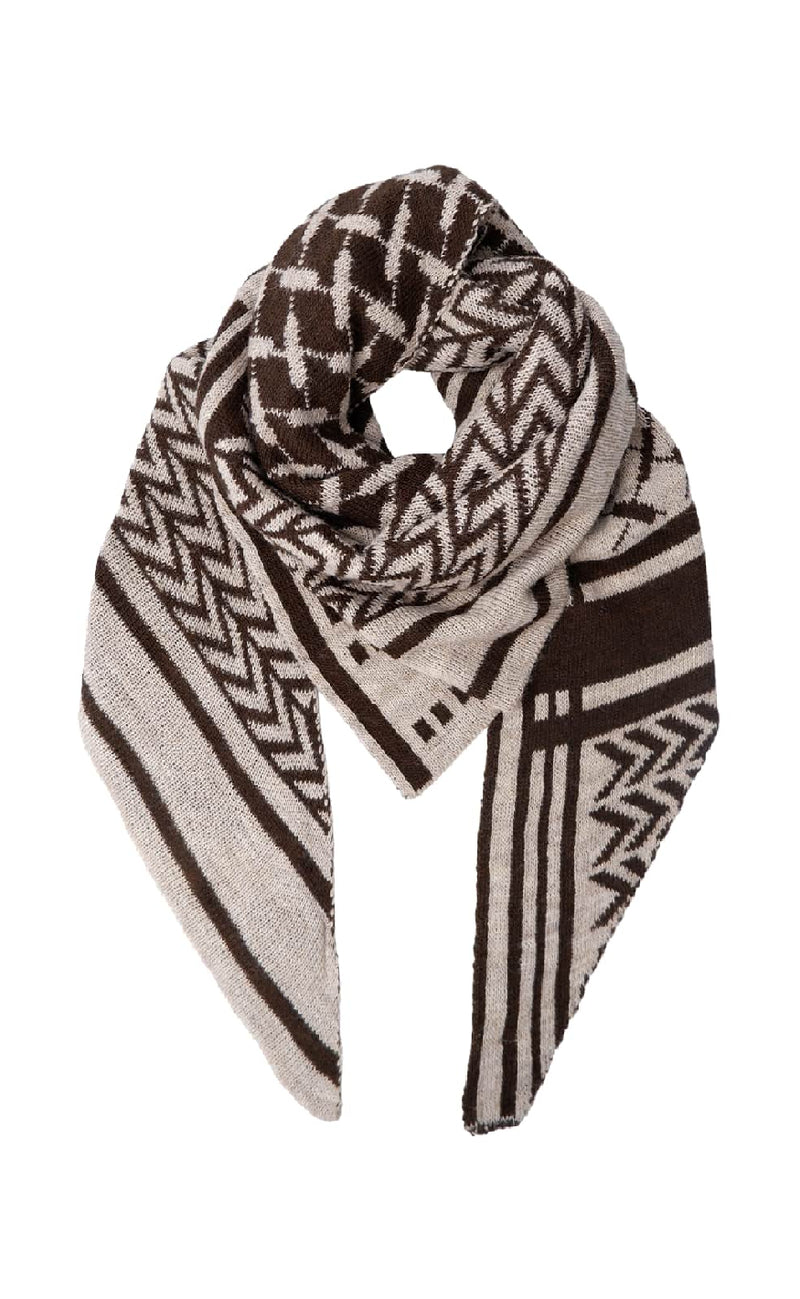 Black Colour Tørklæde - Bex Triangle - Mocca