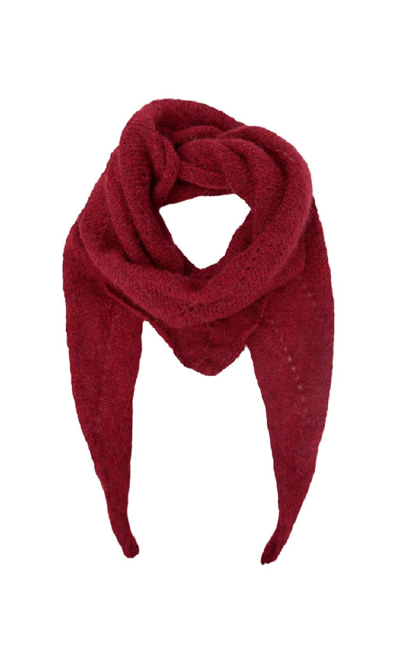 Black Colour Tørklæde - Dell Knitted Mini - Wine