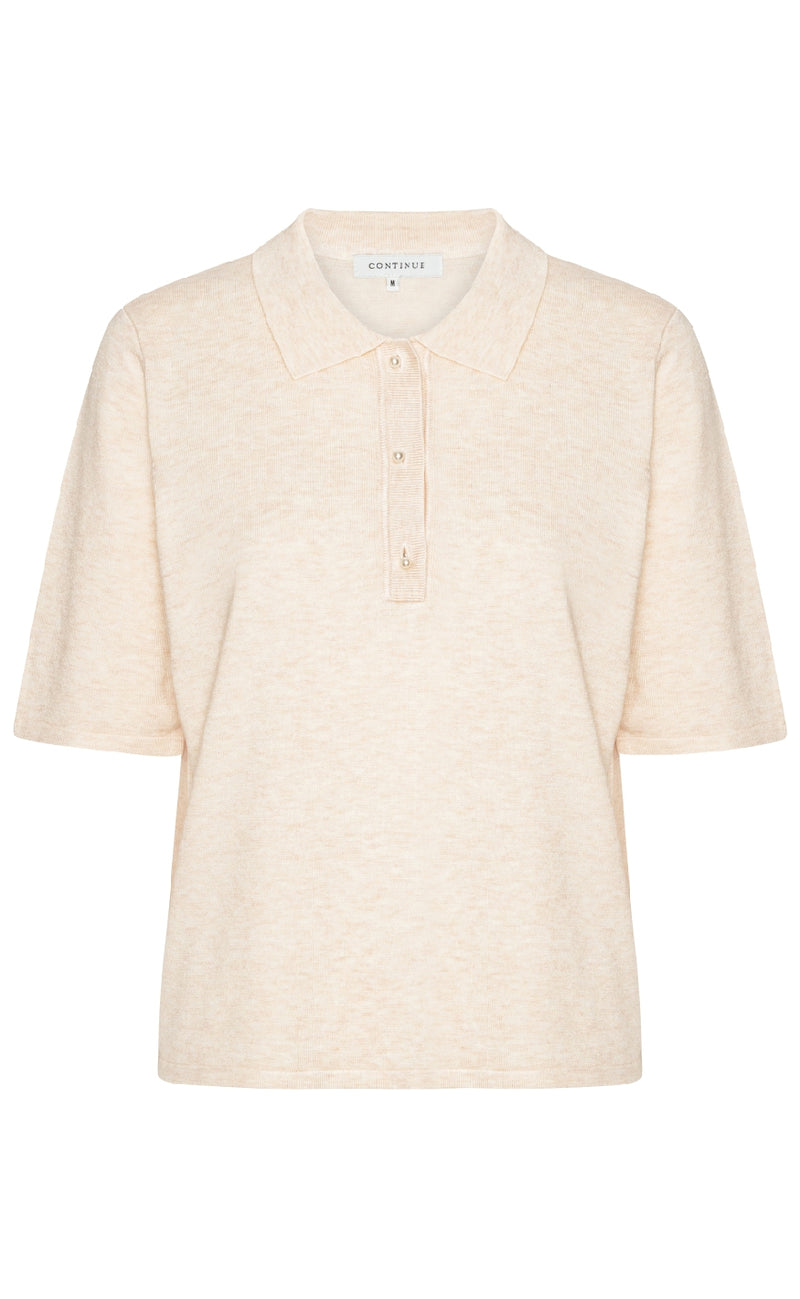 Continue Bluse - Diane Polo - Sand