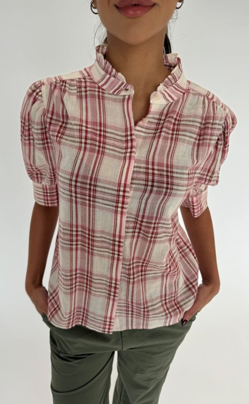 Continue Bluse - Moe check - Red Check