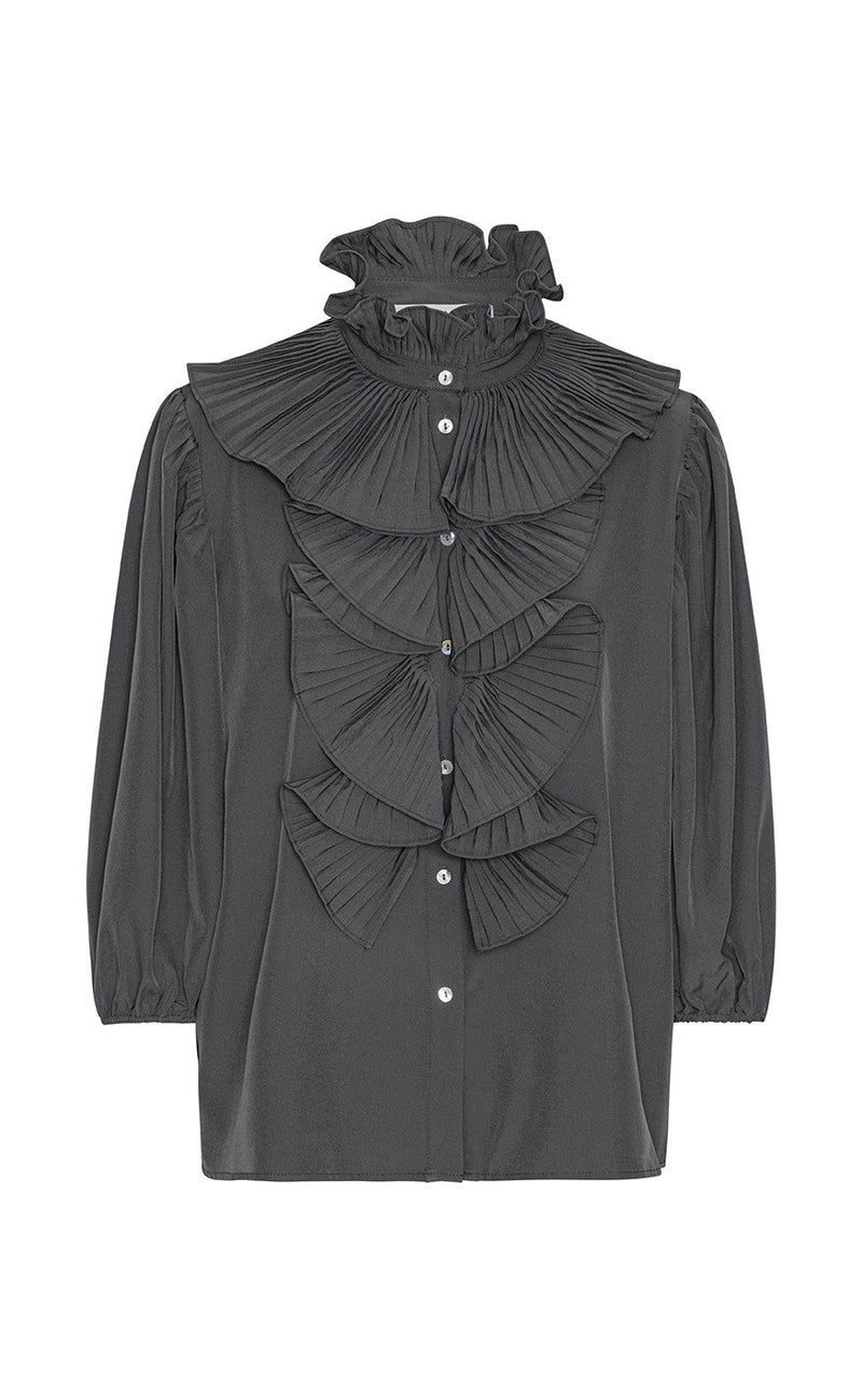 Continue Bluse - Pernille 3/4 Sleeve - Dark Grey