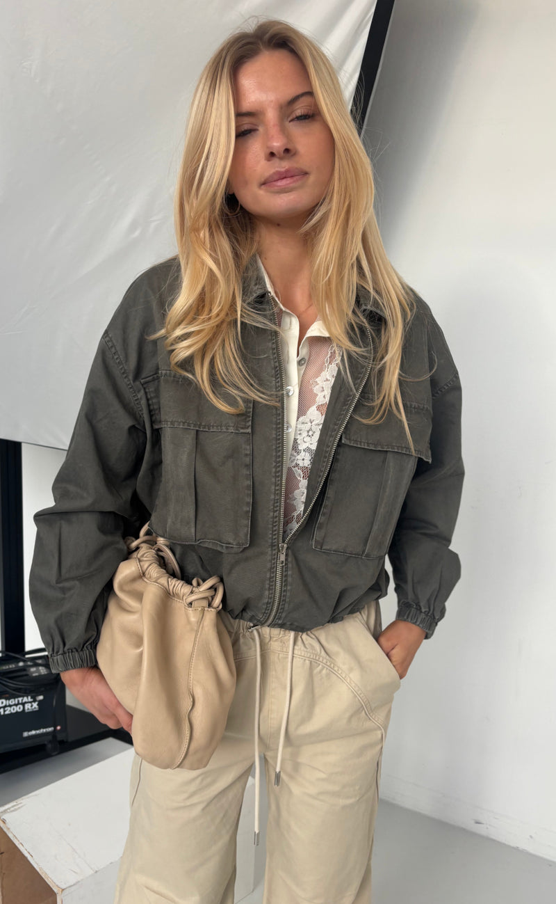 Continue Jakke - Carrie Bomber - Army