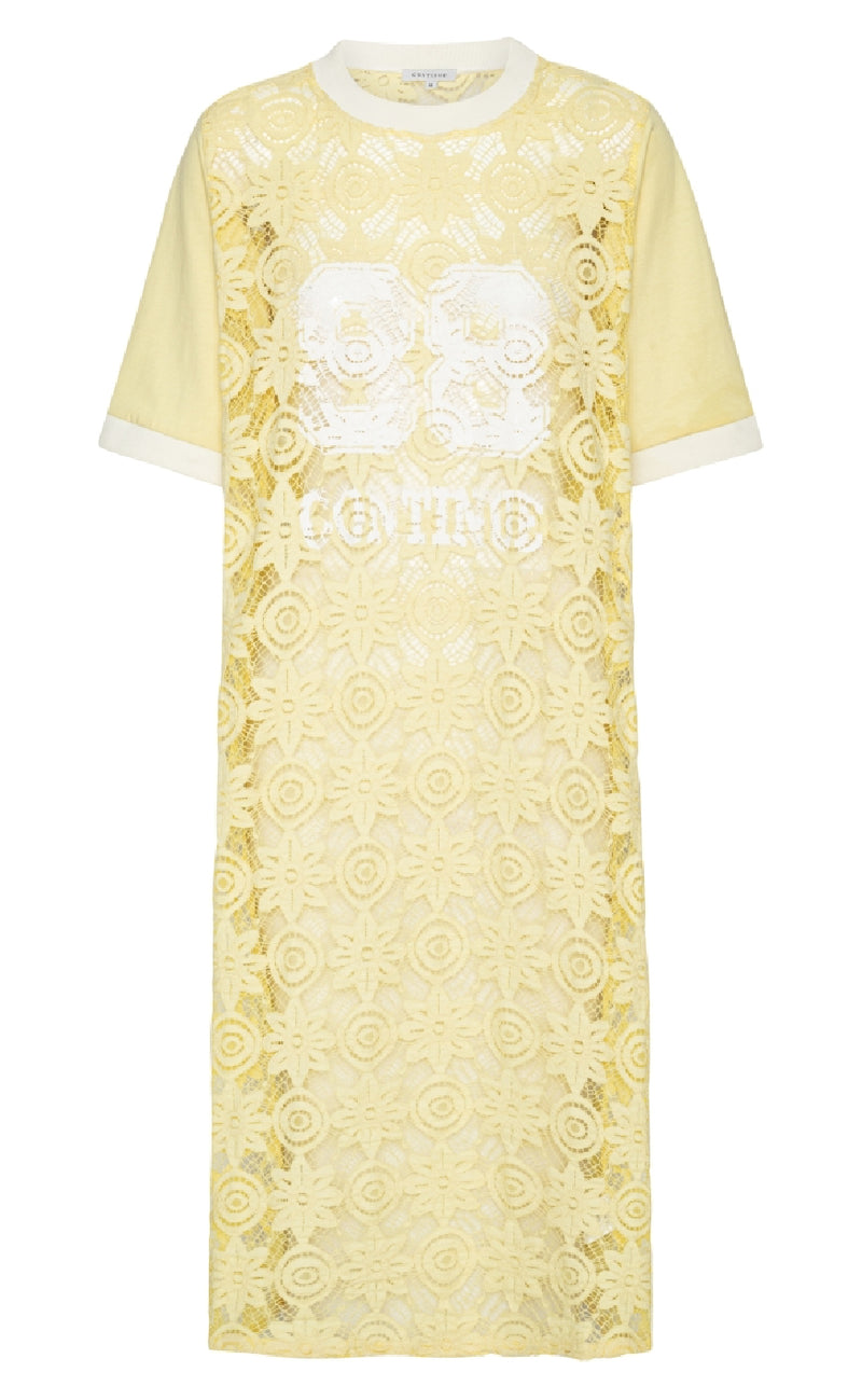Continue Kjole - Conni Lace - Light Yellow
