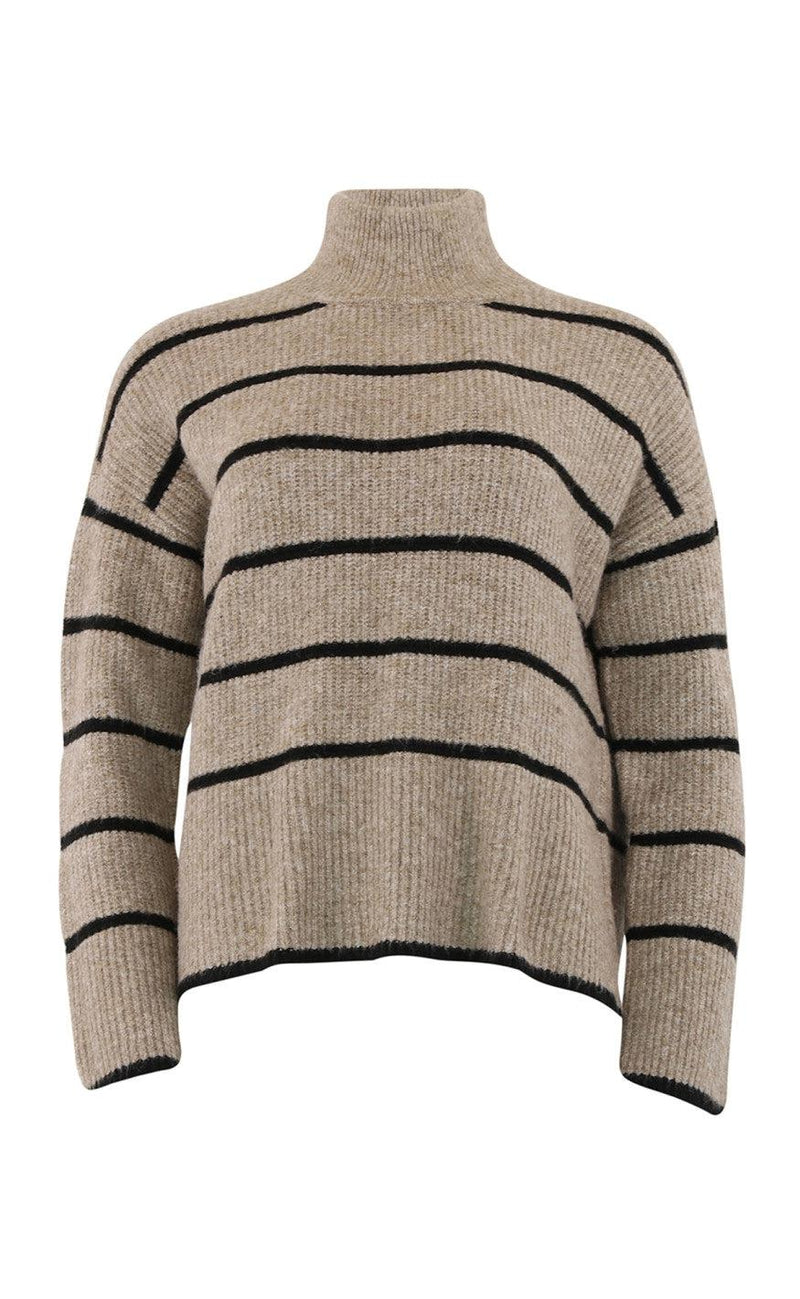 Continue Strik - Carolina - Sand W. Black Stripe